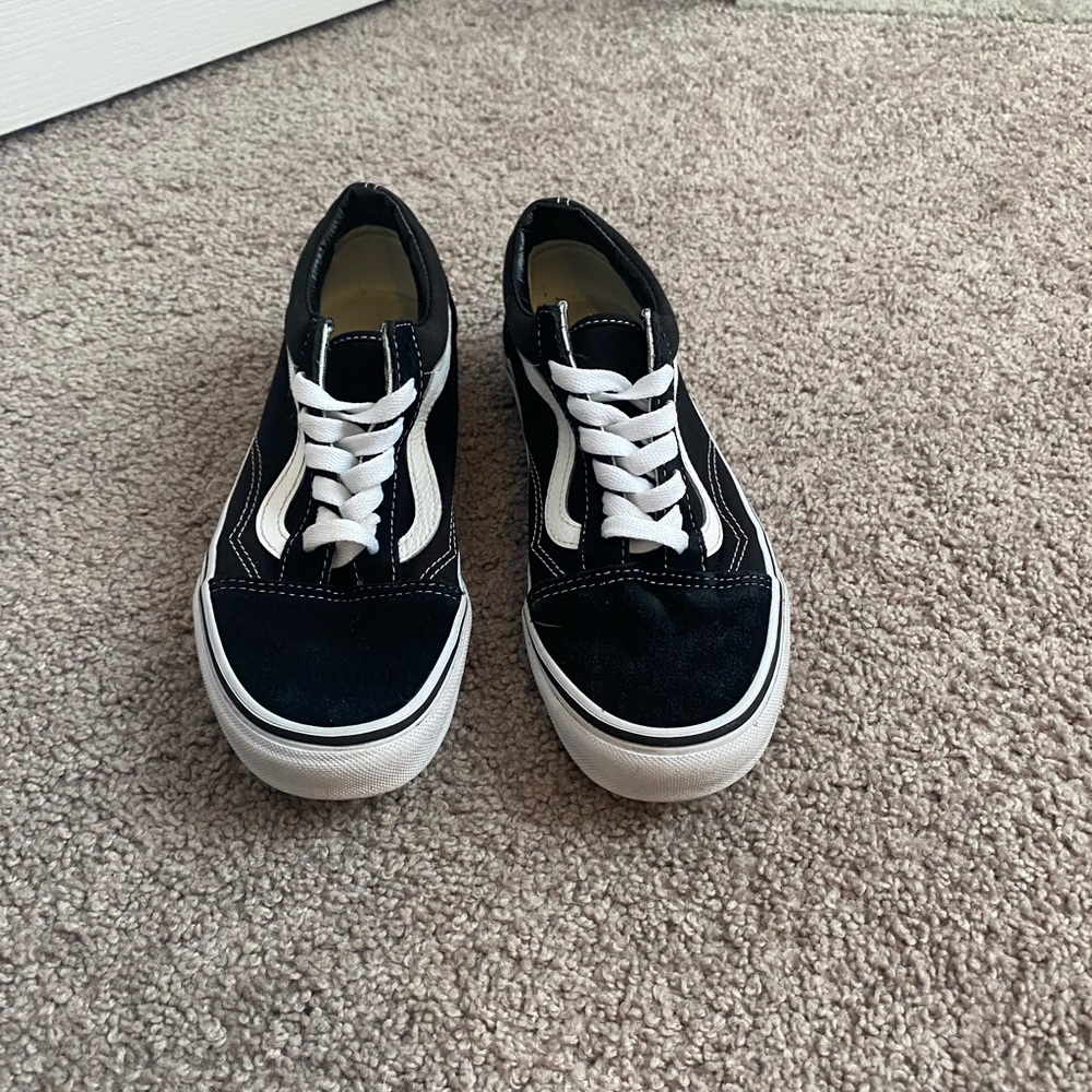 Black and white Vans